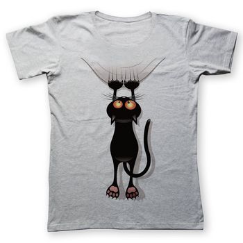 تی شرت به رسم طرح گربه کد 456