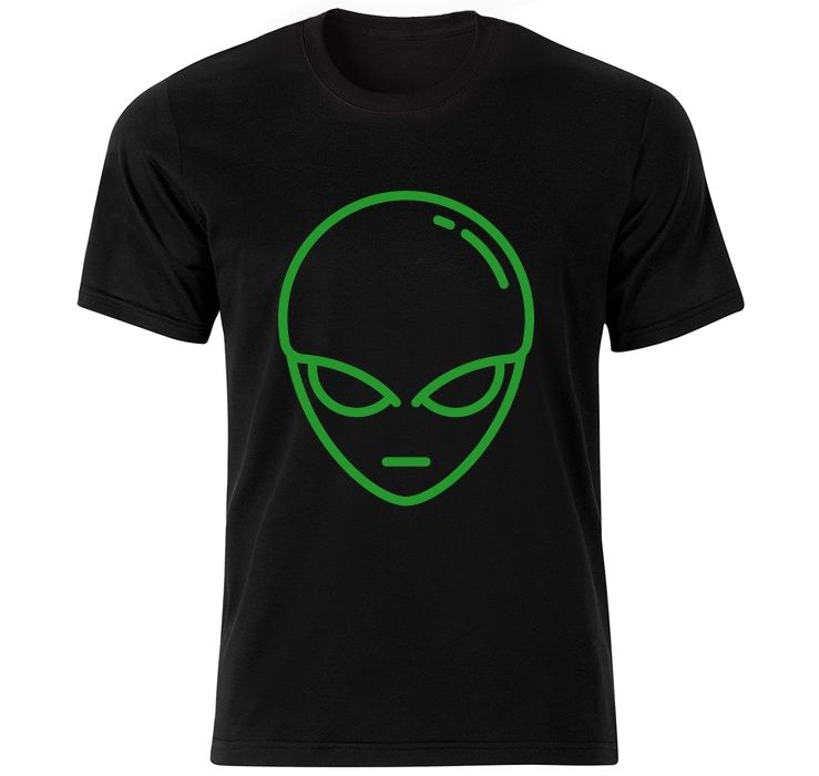 تی شرت مردانه طرح آدم فضایی 12292 UFO BW