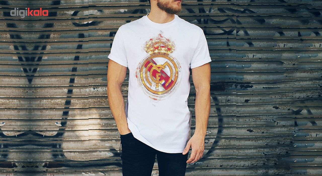 تی شرت مردانه طرح رئال مادرید مدل B 6052