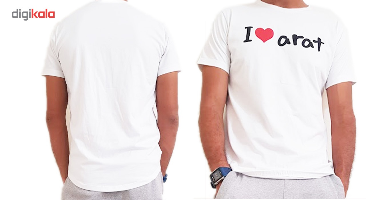 تیشرت آستین کوتاه مردانه مدل آرات-white
