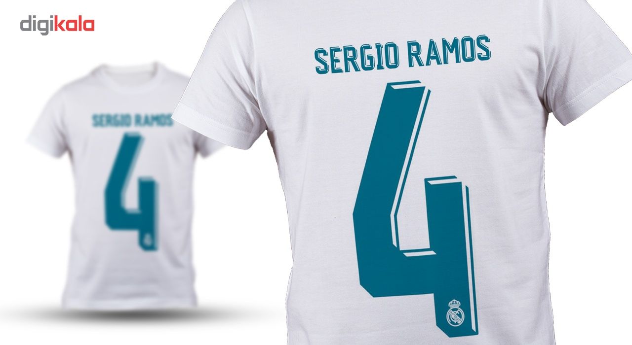 تی شرتمردانه رئال مادرید طرح راموس شماره 4مدل B 60712
