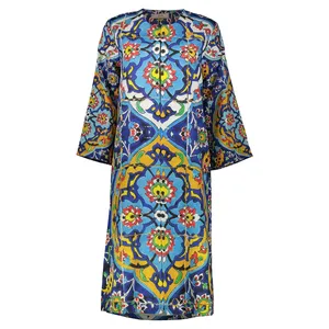 مانتو زنانه پارسی مدل کاشی حوض نقاشی