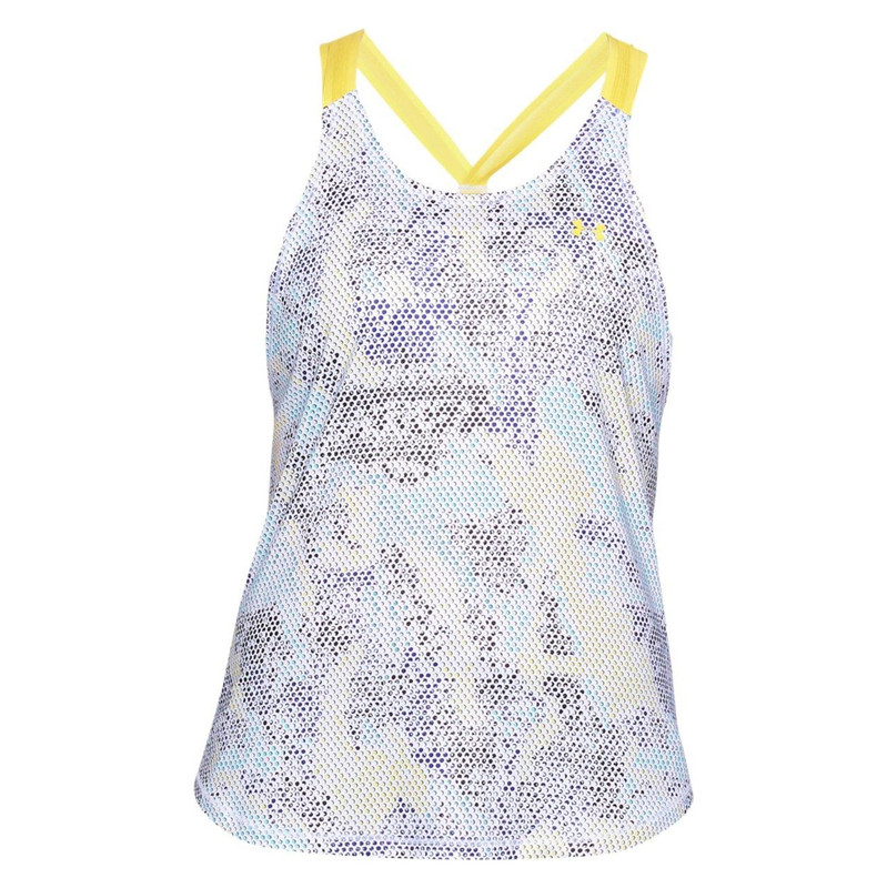 تاپ ورزشی زنانه آندر آرمور مدل Strappy Printed white