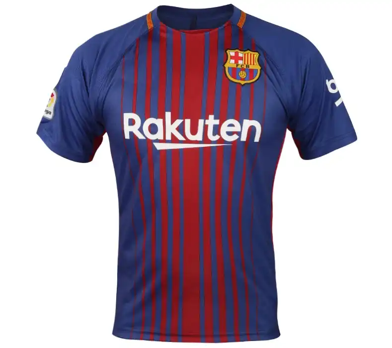 تی شرت ورزشی مردانه مدل تیم بارسلونا کد 18-2017 home