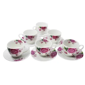 سرویس قهوه خوری 12 پارچه طرح Roses مدل 01