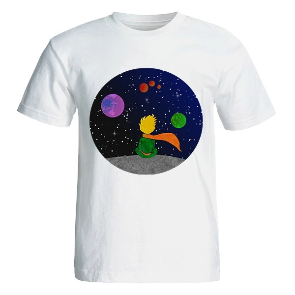 تی شرت آستین کوتاه زنانه طرح شازده کوچولو کد 4775