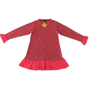 سارافون دخترانه خرس کوچولو مدل فلاور کد 03