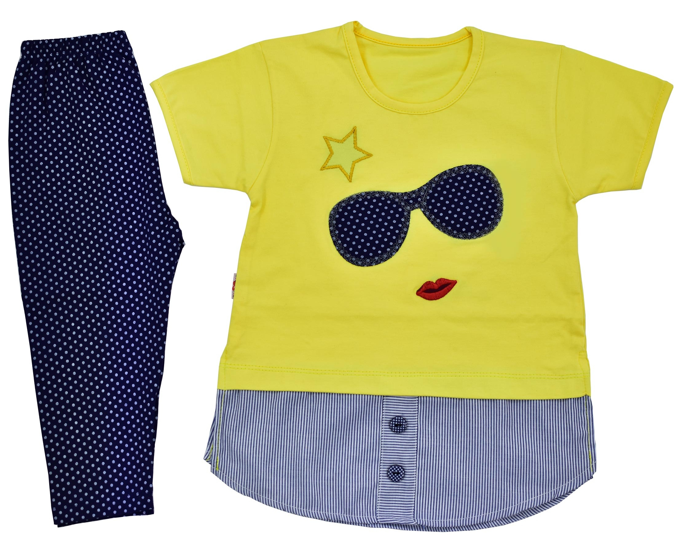 تی شرت و شلوار دخترانه تک بازار کد T107-2