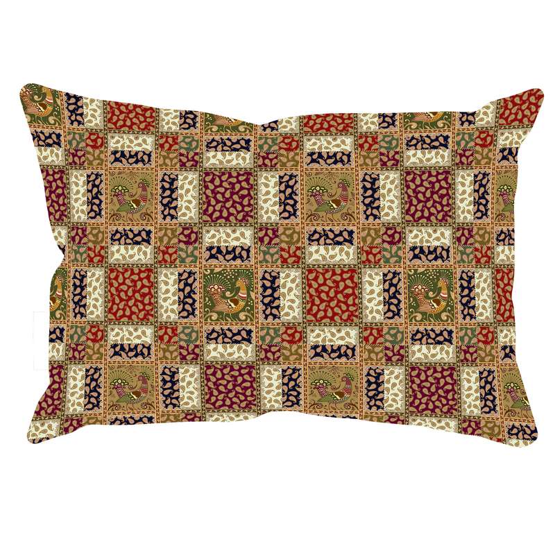 رو بالشی مدل چهل تیکه دورو طرح دار کد 1400127