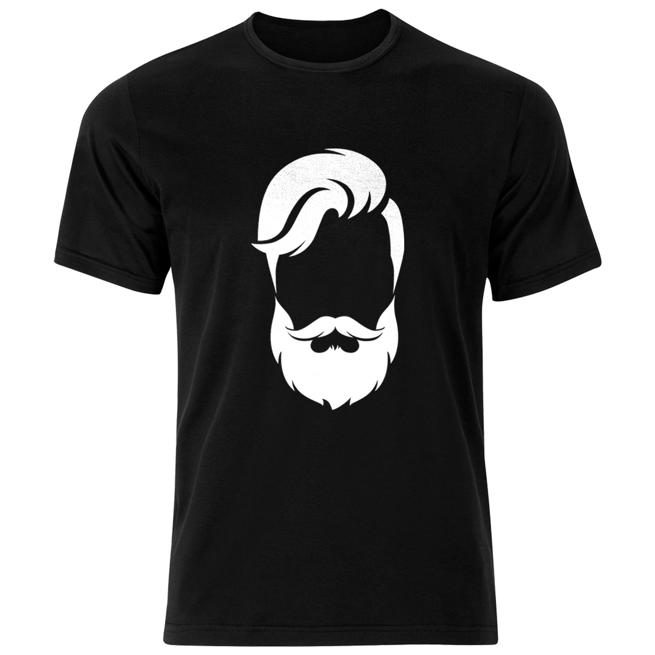 تی شرت نخی مردانه فلوریزا طرح ریش و مو مدل BEARD002M تیشرت