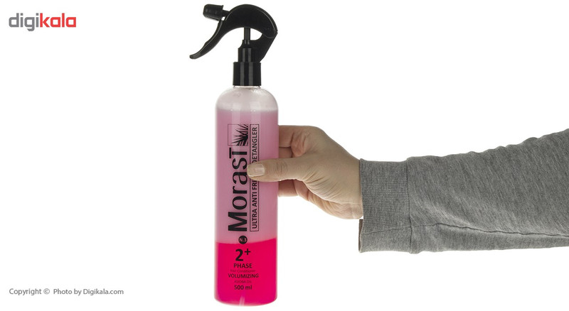 اسپری دو فاز حجم دهنده مو مورست مدل Pink حجم 500 میلی لیتر