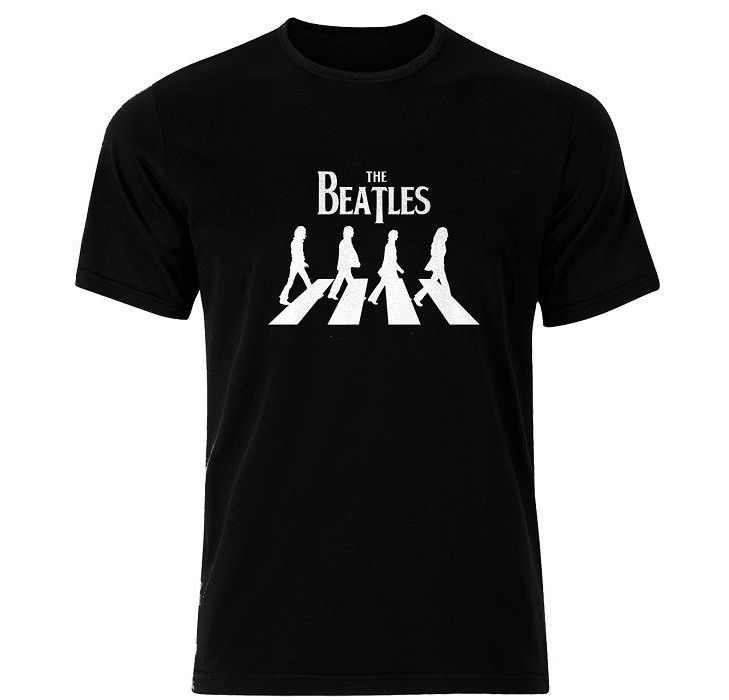 تی شرت نخی مردانه فلوریزا طرح گروه موسیقی بیتلز کد Beatels 001M تیشرت