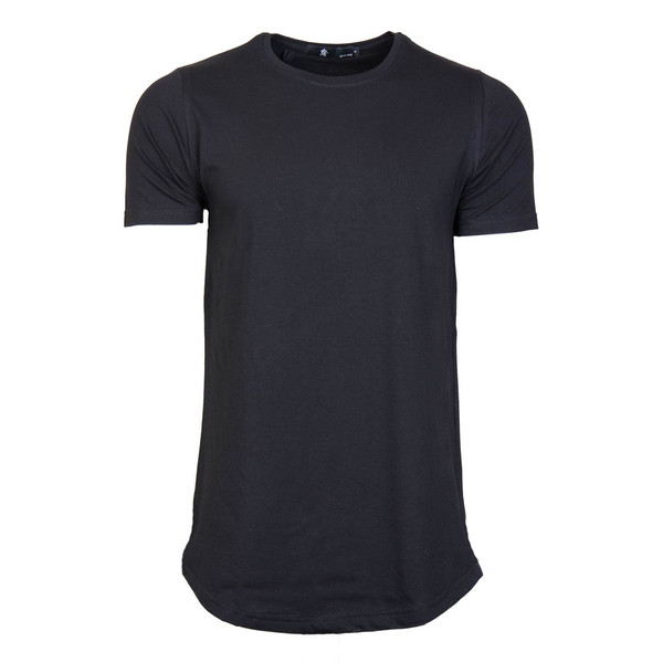 تی شرت مردانه مدل لانگ مشکی