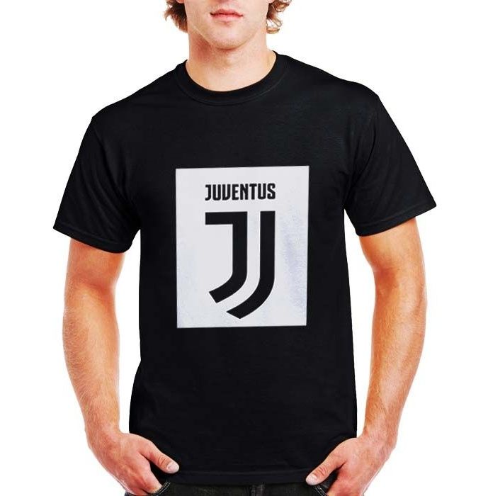 تی شرت ورزشی نخی مردانه طرح لوگو یوونتوس کد Juventus Clubs Logo 001M تیشرت