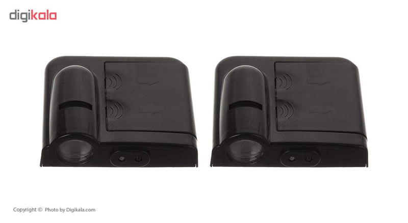 چراغ لوگو زیر در خودرو طرح جمجمه آتشین مدل PKH1 بسته 2 عددی