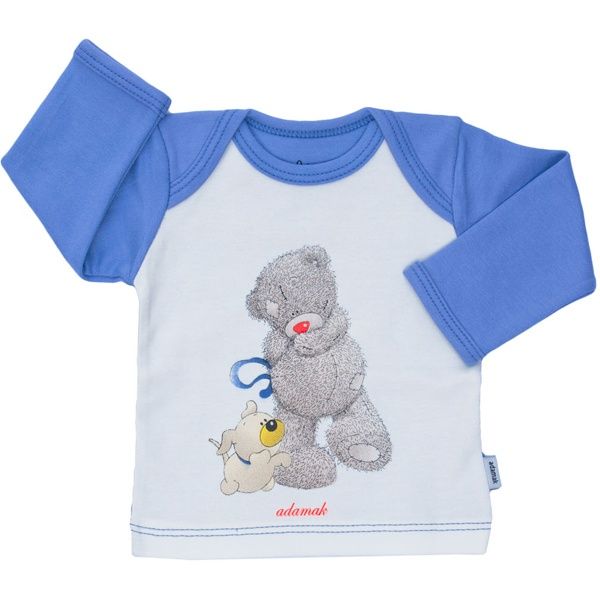 تی شرت نوزادی پسرانه آدمک طرح خرس پشمالو -  - 1