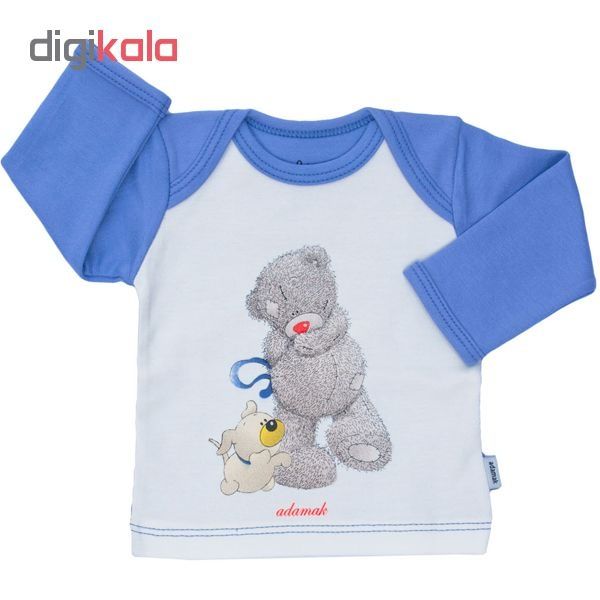تی شرت نوزادی پسرانه آدمک طرح خرس پشمالو -  - 2