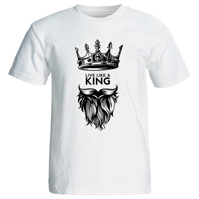 تی شرت زنانه طرح  LIVE LIKE A KING کد 7319