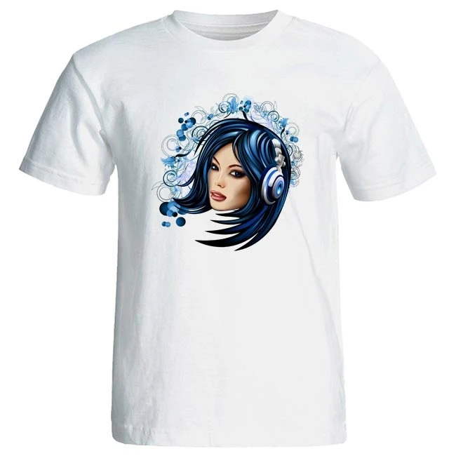 تی شرت زنانه طرح دختر موزیک کد 3780