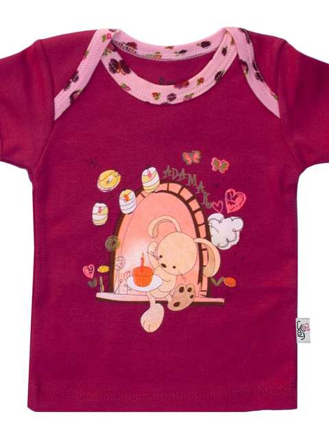 تی شرت نوزادی آدمک مدل طرح خرگوش و پروانه 01