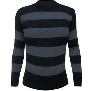 پلیور بافت مردانه مدل Stripes BLACK