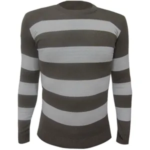 پلیور بافت مردانه مدل Stripes BROWN