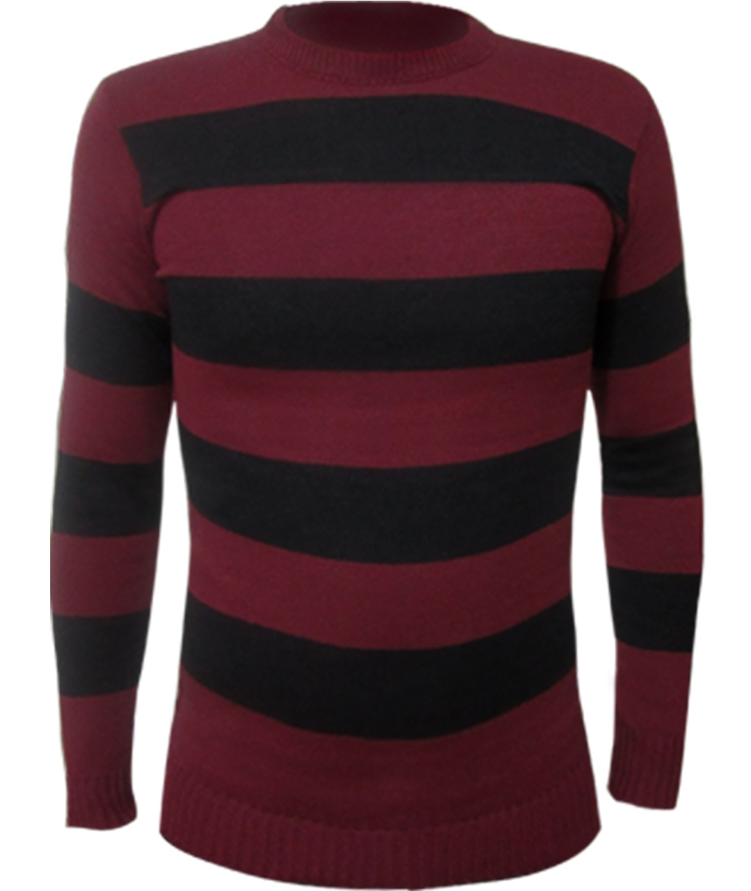 پلیور بافت مردانه مدل Stripes RED