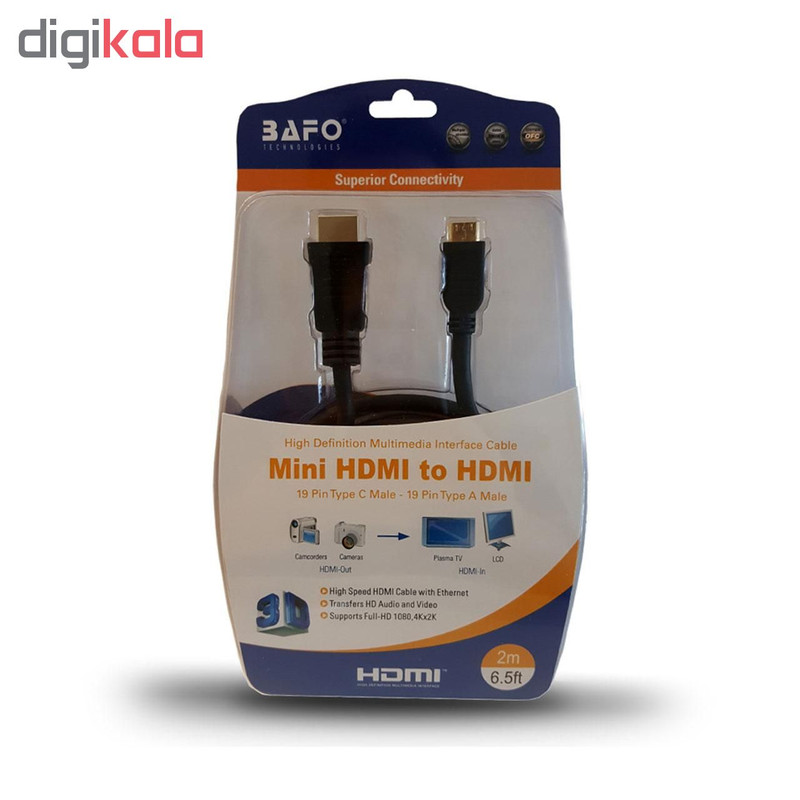 کابل HDMI به miniHDMI بافو مدل BF12 طول 2 متر