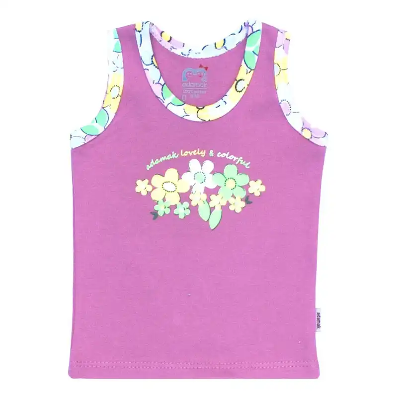 رکابی نوزادی آدمک طرح گلهای رنگارنگ