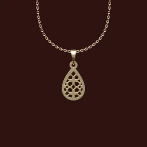 گردنبند طلا 18 عیار زنانه مدوپد مدل هندسی کد X2-1-1141