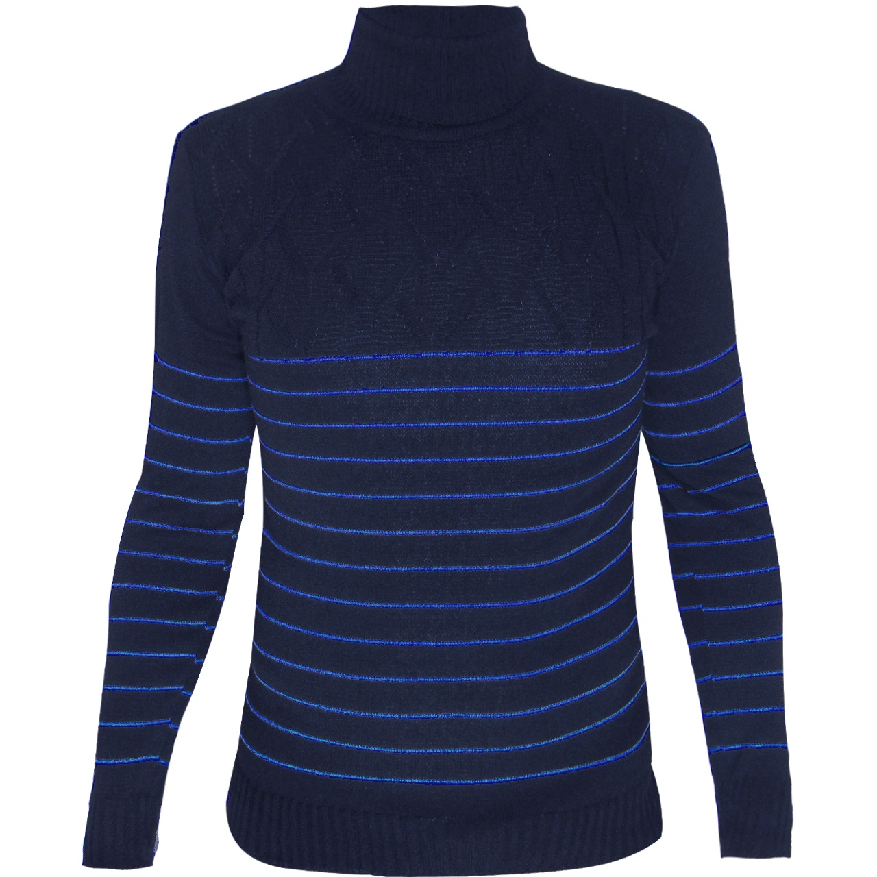 پلیور یقه اسکی مردانه مدل oval Blue