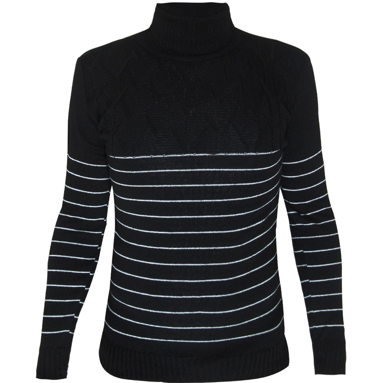 پلیور یقه اسکی مردانه مدل oval Black