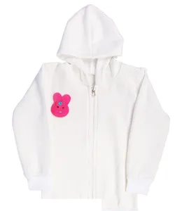 سویشرت پنبه ای دخترانه کد bear-001 رنگ سفید