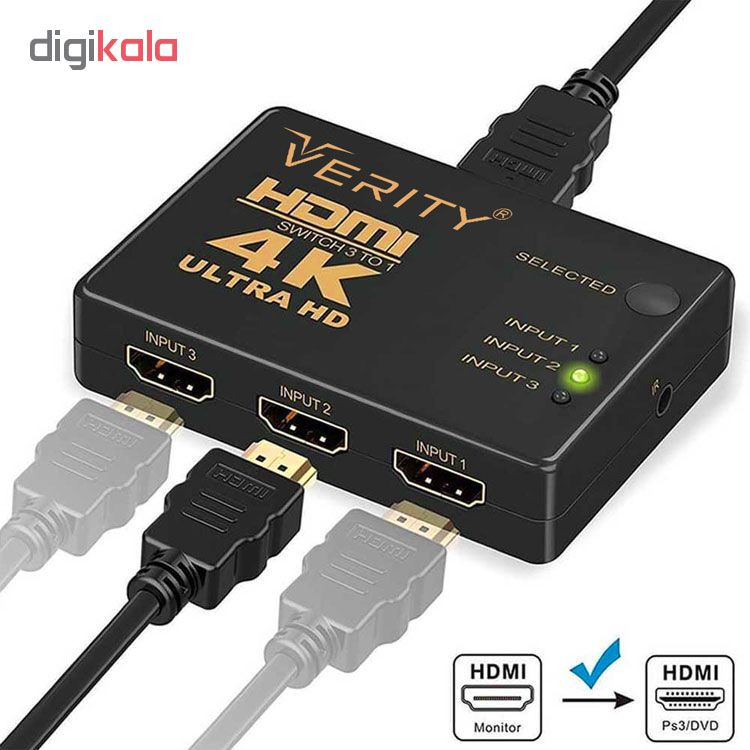 سوئیچ 3 به 1 HDMI وریتی مدل H403