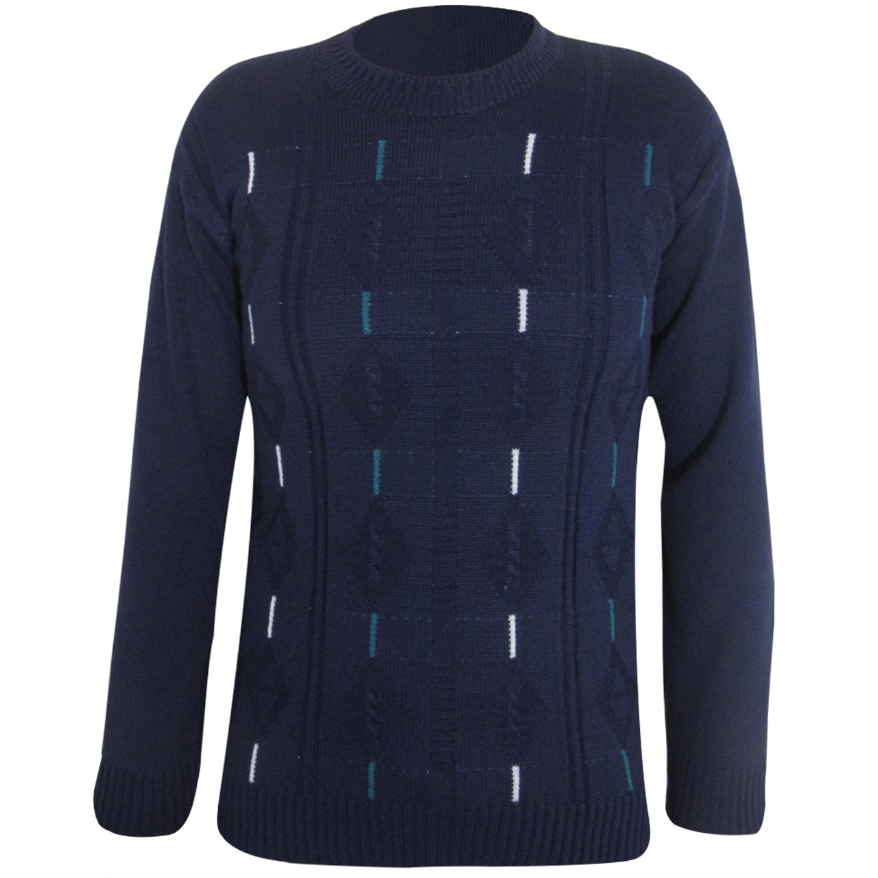 پلیور بافت مردانه مدل Line Dark Blue