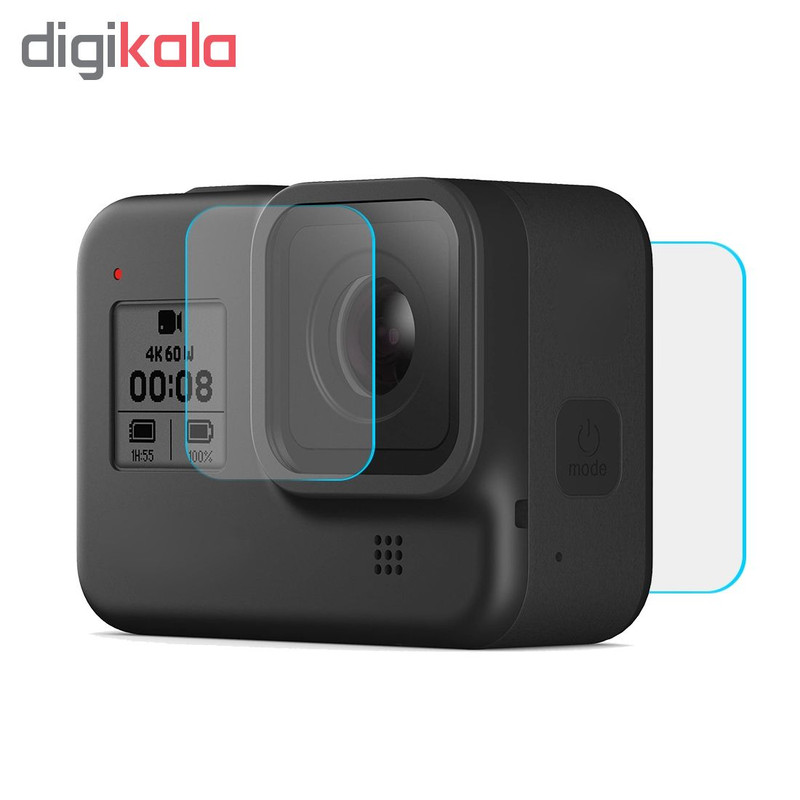 محافظ صفحه نمایش و لنز دوربین پلوز مدل PU422 مناسب برای دوربین ورزشی گوپرو Hero 8