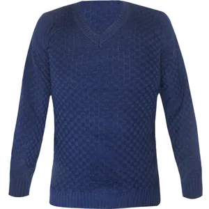 پلیور مردانه مدل Sauare Dark blue