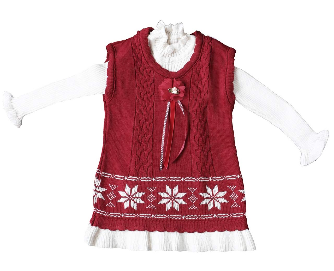 پیراهن دخترانه مدل Red Flower