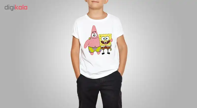 تی شرت بچگانه انارچاپ طرح باب اسفنجی مدل T09024