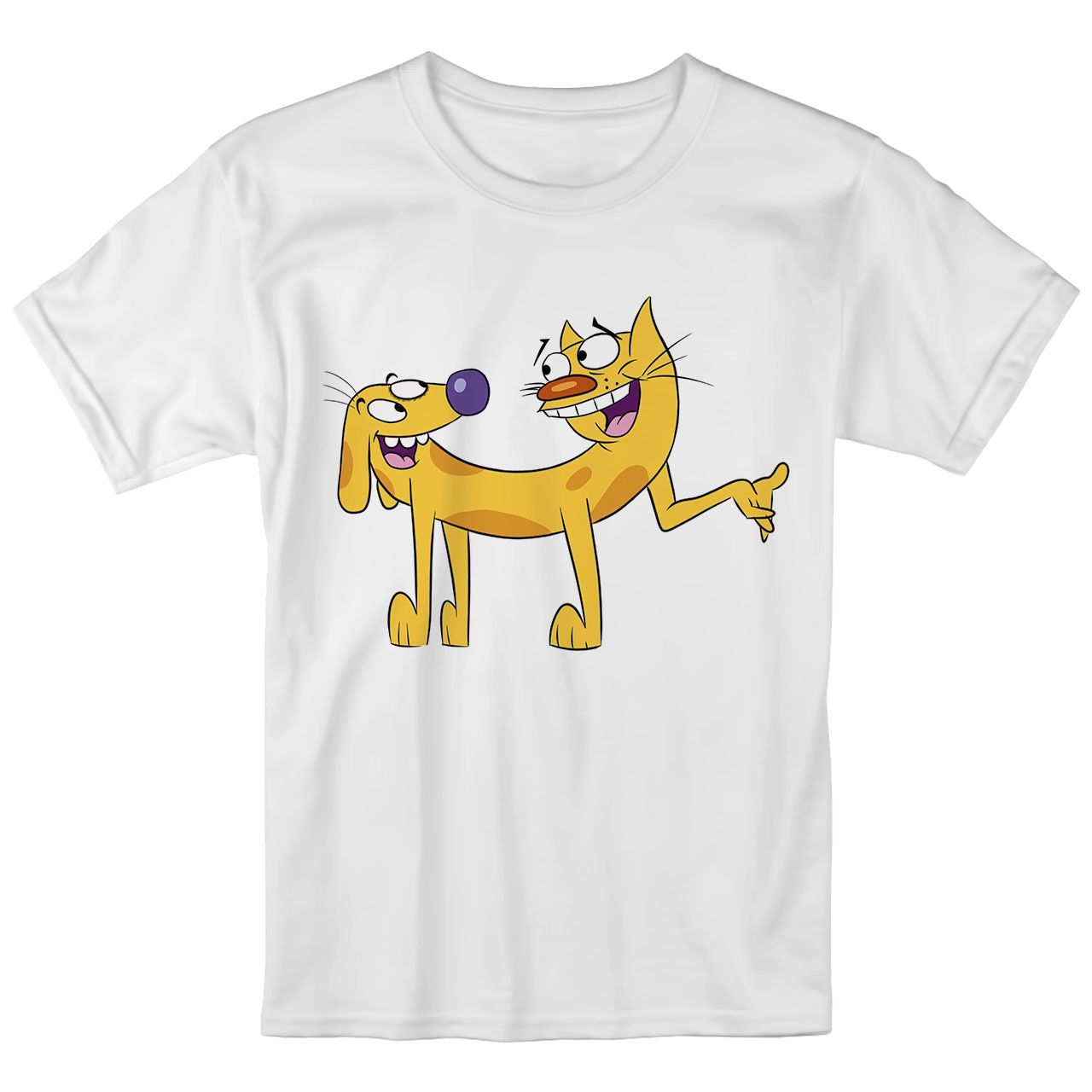 تی شرت بچگانه انارچاپ طرح گربه سگ مدل T09020 -  - 1