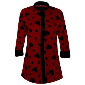 شومیز زنانه مدل Heart Red