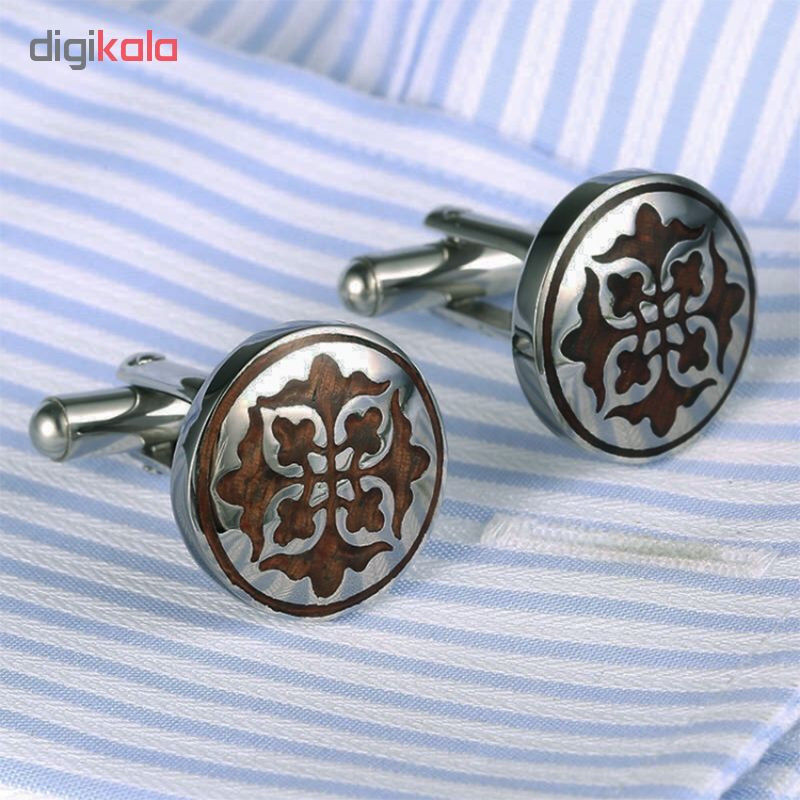 دکمه سردست مردانه روزینی مدل C52