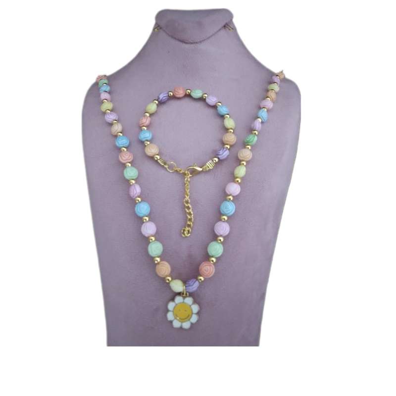 نیم ست دخترانه مدل رز توپی