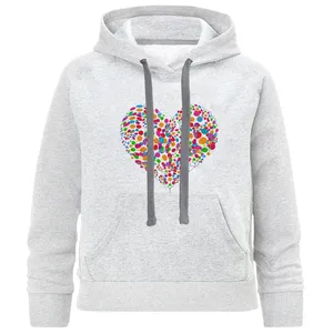 هودی دخترانه طرح ColorFull Heart کد C72