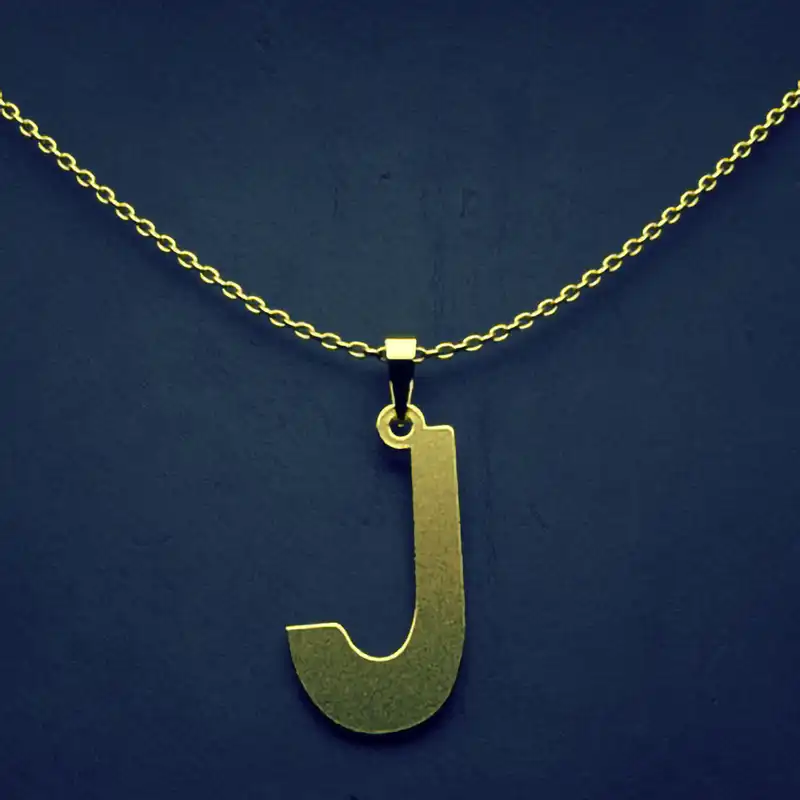 گردنبند طلا 18 عیار زنانه مدوپد مدل حرف J کد H3-1-1036