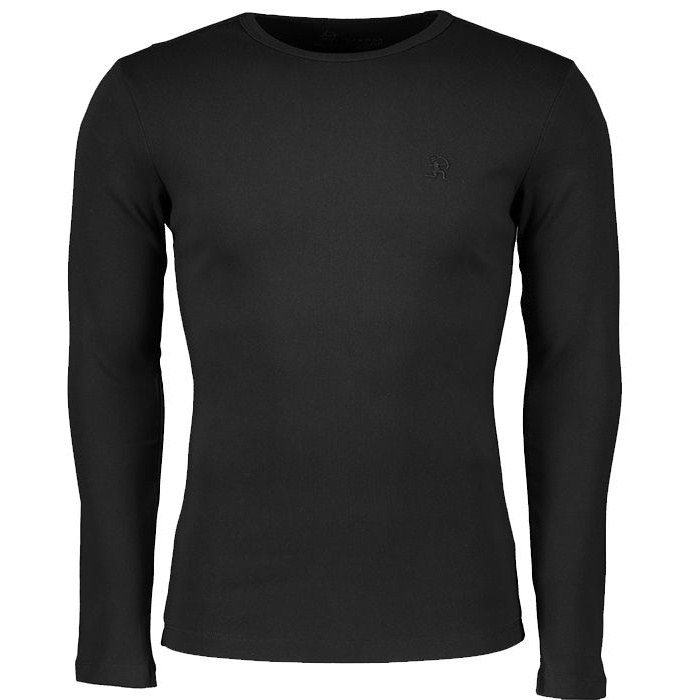 تی شرت مردانه سیاوود مدل CNECK-LS-B 32805 S0006 رنگ مشکی