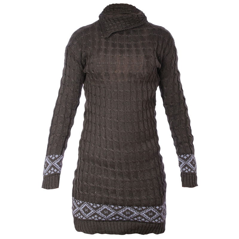 پلیور بافتنی زنانه حاشیه دار  مدل dark gray -01