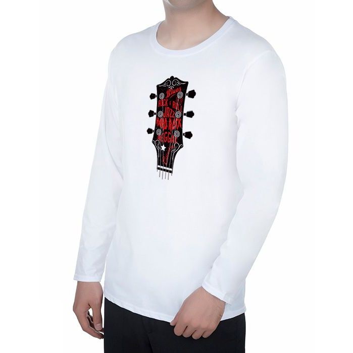 تی شرت مردانه طرح دسته گیتار کد ETL42