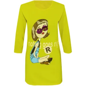 تونیک زنانه مدل Glasses رنگ زرد