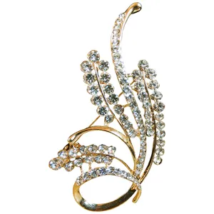 گل سینه مدل Gold Branch کد 4590 تک سایز